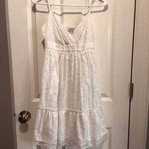 American Eagle mid length white floral dress